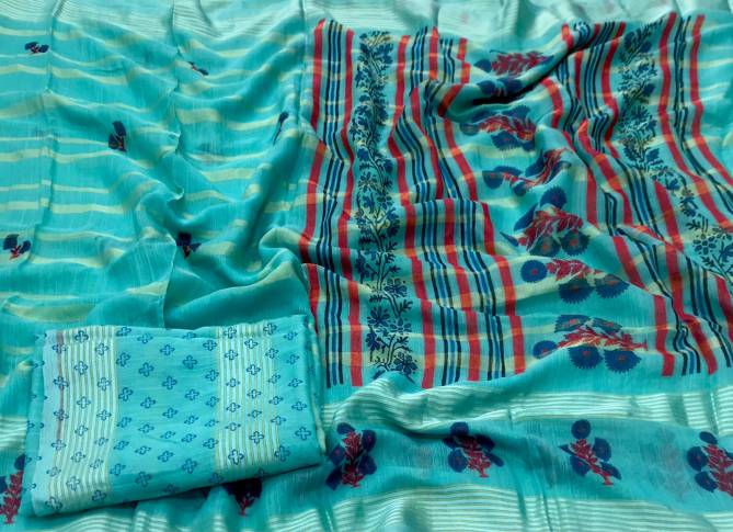 Rajyog New Trisha Linen Latest Fancy Ethnic Wear Printed Saree Collection